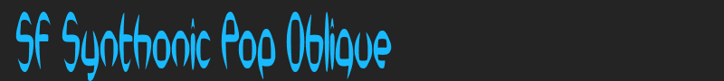 SF Synthonic Pop Oblique font